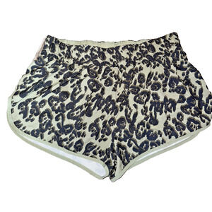 Victoria Sport Green Black‎ Cheetah Leopard Lightweight Active Shorts Sz L
